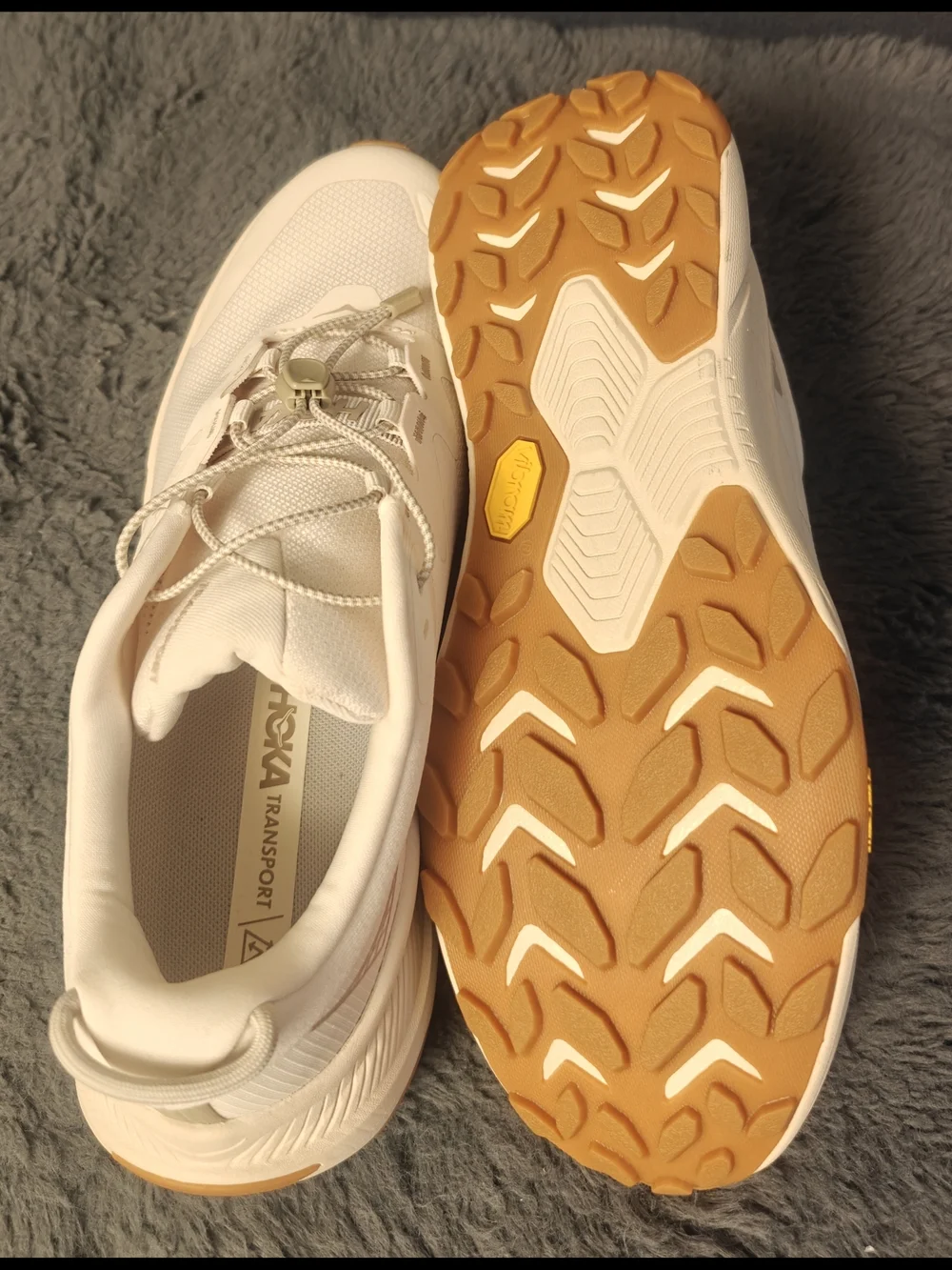NEW! Hoka ONE One Transport Women's Trail Running Shoes Eggnog - Picture 12 of 13